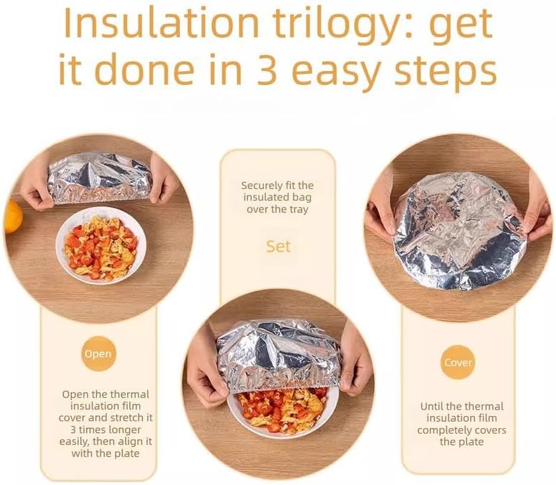 Home dining table & food container aluminum foil heat-retaining cover, kitchen food insulation and freshness keeping, high-quality aluminum foil.