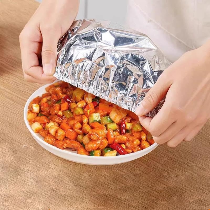 Home dining table & food container aluminum foil heat-retaining cover, kitchen food insulation and freshness keeping, high-quality aluminum foil.