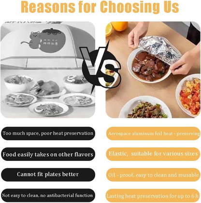 Home dining table & food container aluminum foil heat-retaining cover, kitchen food insulation and freshness keeping, high-quality aluminum foil.